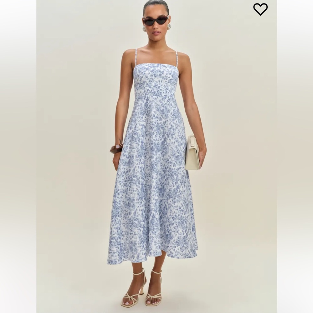 NWT Reformation Monette Linen Chloe Dress